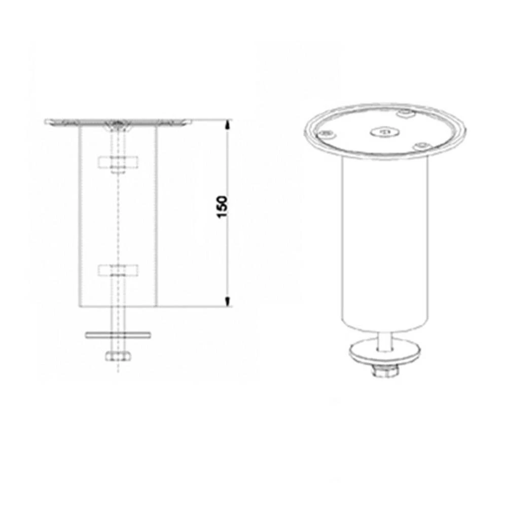 Barkonsole BKF45-150, Alu-Metallgrau-farben Lackiert 3 Barkonsole BKF45-150, Alu-Metallgrau-farben Lackiert – Bild 3