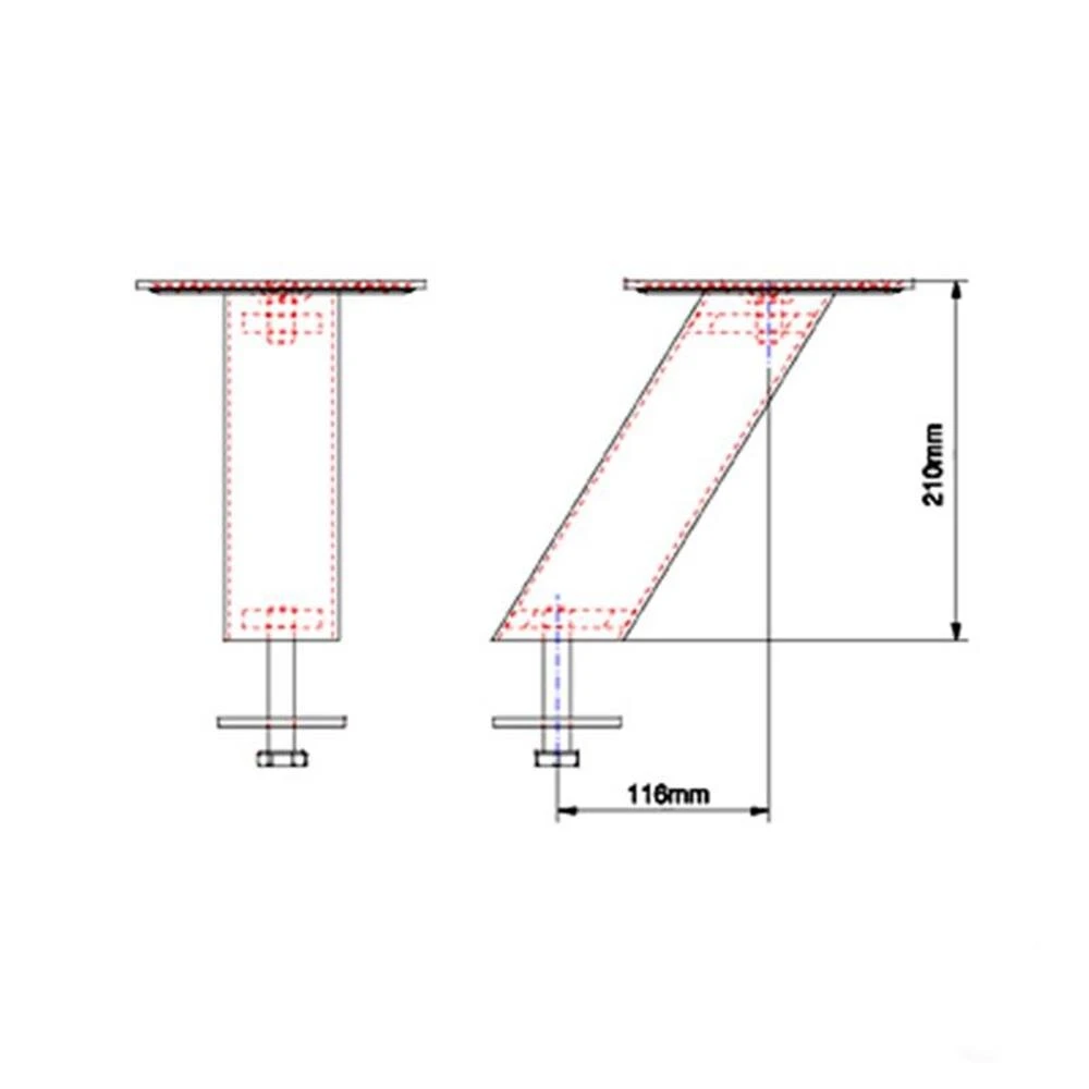 Barkonsole BKS45-210, Verchromt 4 Barkonsole BKS45-210, Verchromt – Bild 4