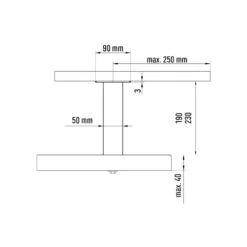 Barkonsole Capri Gerade, Alu Silberfarben, 190 Mm -Spulen Pro Verkauf barkonsole capri gerade aluminium 190 mm 13