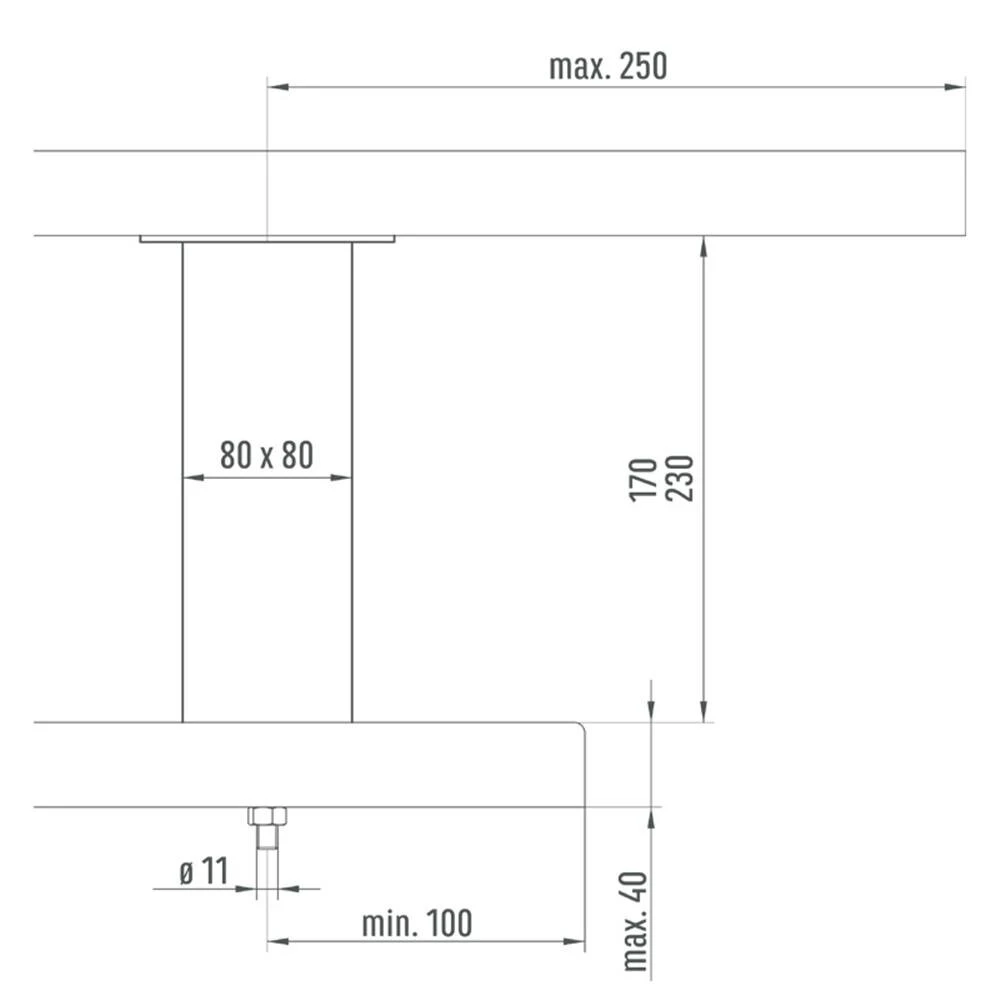 Barkonsole Jumbo, Edelstahl-Optik 3 Barkonsole Jumbo, Edelstahl-Optik – Bild 3