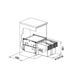 BLANCO Einbau-Abfallsammler SELECT II 45/2 -Spulen Pro Verkauf blanco einbau abfallsammler select ii 45 23