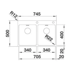 BLANCO Einbaubecken ANDANO 340/340-IF/A Edelstahl Seidenglanz Mit InFino Ablaufsystem -Spulen Pro Verkauf blanco einbaubecken andano 340 340 if a edelstahl seidenglanz mit infino ablaufsystem3