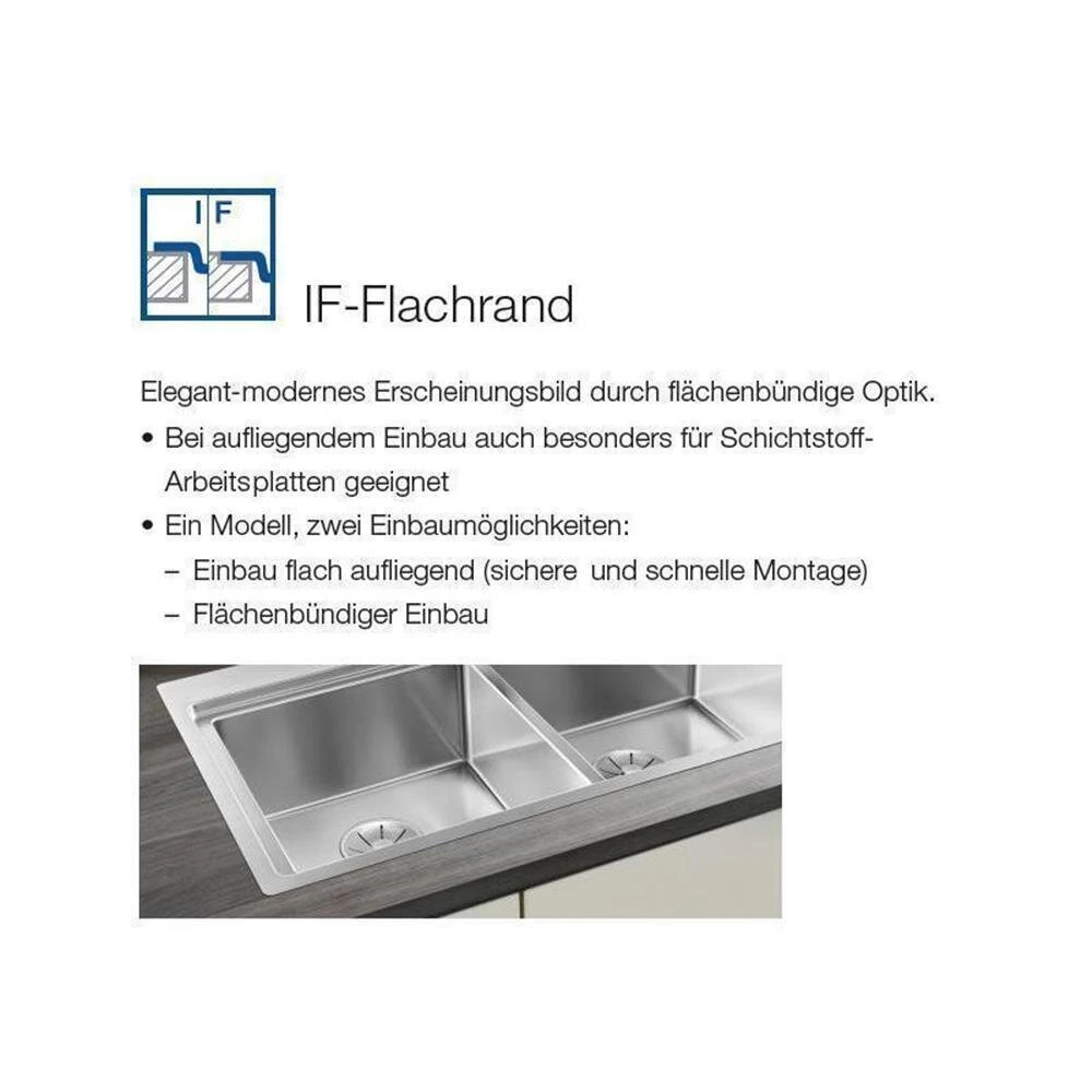 BLANCO Einbaubecken CLARON 500-IF Edelstahl Durinox InFino 6 BLANCO Einbaubecken CLARON 500-IF Edelstahl Durinox InFino – Bild 6