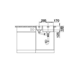 BLANCO Einbaubecken SOLIS 340/180-IF Edelstahl Bürstfinish -Spulen Pro Verkauf blanco einbaubecken solis 340 180 if edelstahl buerstfinish5