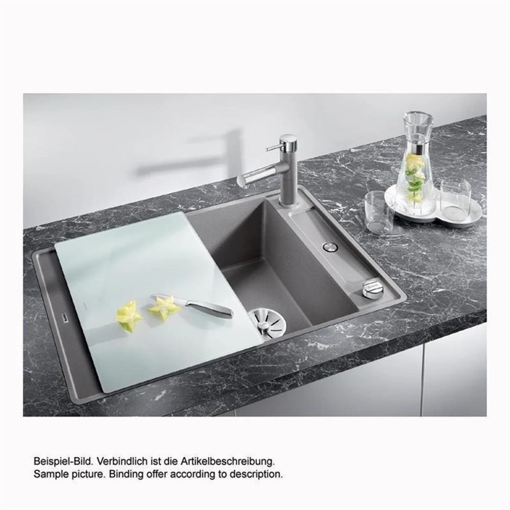 BLANCO Einbauspüle AXIA III 45 S-F Silgranit Mit Glasschneidbrett, Flächenbündig Einbaubar, InFino 2 BLANCO Einbauspüle AXIA III 45 S-F Silgranit Mit Glasschneidbrett, Flächenbündig Einbaubar, InFino – Bild 2