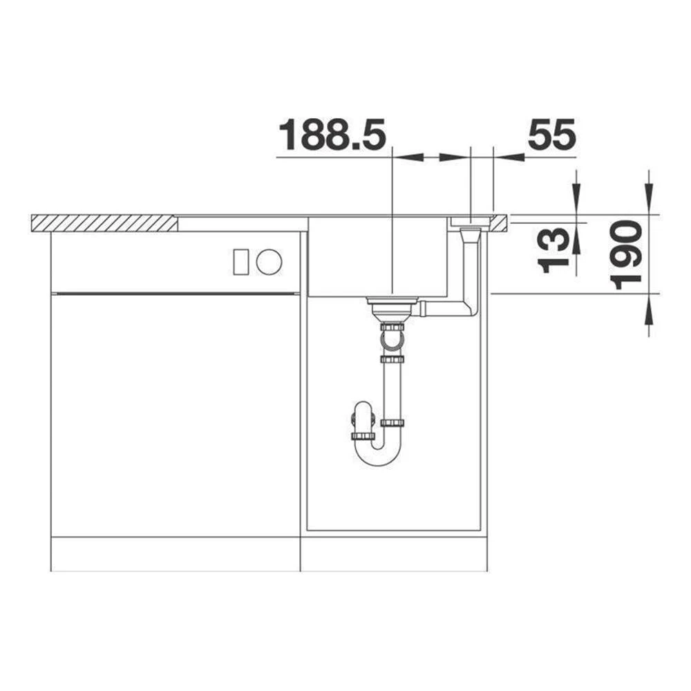 BLANCO Einbauspüle AXIA III 45 S-F Silgranit Mit Glasschneidbrett, Flächenbündig Einbaubar, InFino 5 BLANCO Einbauspüle AXIA III 45 S-F Silgranit Mit Glasschneidbrett, Flächenbündig Einbaubar, InFino – Bild 5