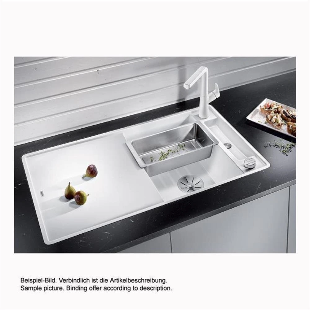 BLANCO Einbauspüle AXIA III 5 S-F Silgranit Mit Glasschneidbrett, Flächenbündig Einbaubar, InFino 2 BLANCO Einbauspüle AXIA III 5 S-F Silgranit Mit Glasschneidbrett, Flächenbündig Einbaubar, InFino – Bild 2