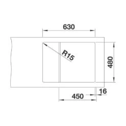 BLANCO Einbauspüle ELON 45 S Silgranit InFino -Spulen Pro Verkauf blanco einbauspuele elon 45 s silgranit infino4