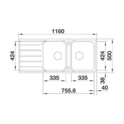 BLANCO Einbauspüle LEMIS 8 S-IF Edelstahl Bürstfinish -Spulen Pro Verkauf blanco einbauspuele lemis 8 s if edelstahl buerstfinish3