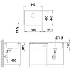 BLANCO Einbauspüle SUBLINE 500-IF SteelFrame Silgranit, InFino 7 BLANCO Einbauspüle SUBLINE 500-IF SteelFrame Silgranit, InFino -Spulen Pro Verkauf blanco einbauspuele subline 500 if steelframe silgranit puradur infino3