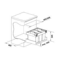 BLANCO FLEXON II Low 60/3 Einbau-Abfallsammler -Spulen Pro Verkauf blanco flexon ii low 60 3 einbau abfallsammler4
