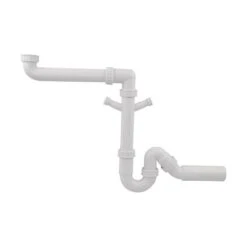 BLANCO Raumspar-Siphon / Geruchverschluss 1 1/2" X 50 Mm, Mit 2 Geräteanschlüssen