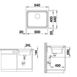 BLANCO Unterbaubecken ETAGON 500-U Edelstahl Seidenglanz | InFino Ablauf | 521841 -Spulen Pro Verkauf blanco unterbaubecken etagon 500 u edelstahl seidenglanz infino ablauf 5218414