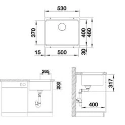 BLANCO Unterbaubecken ETAGON 500-U Silgranit | InFino Ablauf -Spulen Pro Verkauf blanco unterbaubecken etagon 500 u silgranit puradur infino ablauf3