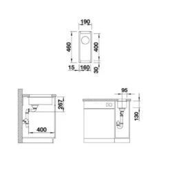 BLANCO Unterbaubecken SUBLINE 160-U Silgranit, InFino -Spulen Pro Verkauf blanco unterbaubecken subline 160 u silgranit puradur infino3