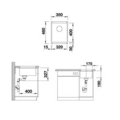 BLANCO Unterbaubecken SUBLINE 320-U Silgranit, InFino -Spulen Pro Verkauf blanco unterbaubecken subline 320 u silgranit puradur infino3