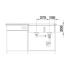 BLANCO Unterbaubecken SUBLINE 430/270-U SILGRANIT, InFino -Spulen Pro Verkauf blanco unterbaubecken subline 430 270 u silgranit infino5