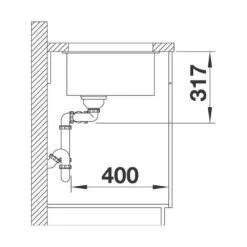 BLANCO Unterbaubecken SUBLINE 430/270-U SILGRANIT, InFino -Spulen Pro Verkauf blanco unterbaubecken subline 430 270 u silgranit infino6