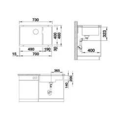 BLANCO Unterbaubecken SUBLINE 700-U Level Silgranit, InFino 7 BLANCO Unterbaubecken SUBLINE 700-U Level Silgranit, InFino -Spulen Pro Verkauf blanco unterbaubecken subline 700 u level silgranit puradur infino3