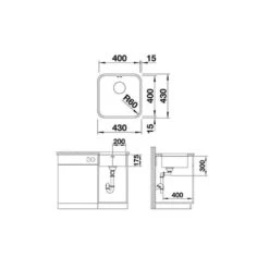 BLANCO Unterbaubecken SUPRA 400-U Edelstahl Bürstfinish -Spulen Pro Verkauf blanco unterbaubecken supra 400 u edelstahl buerstfinish3