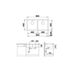 BLANCO Unterbauspüle ANDANO 400/400-U Edelstahl Seidenglanz | InFino Ablauf | 522987 -Spulen Pro Verkauf blanco unterbauspuele andano 400 400 u edelstahl seidenglanz infino ablauf 5229874