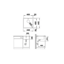 BLANCO Unterbauspüle ANDANO 400-U Edelstahl Seidenglanz | InFino Ablauf | 522959 -Spulen Pro Verkauf blanco unterbauspuele andano 400 u edelstahl seidenglanz infino ablauf 5229594