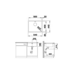 BLANCO Unterbauspüle ANDANO 500-U Edelstahl Seidenglanz | InFino Ablauf | 522967 -Spulen Pro Verkauf blanco unterbauspuele andano 500 u edelstahl seidenglanz infino ablauf 5229674