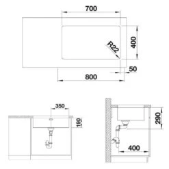 BLANCO Unterbauspüle ANDANO 700-U Edelstahl Seidenglanz | InFino Ablauf | 522971 -Spulen Pro Verkauf blanco unterbauspuele andano 700 u edelstahl seidenglanz infino ablauf 5229714