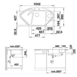 BLANCODELTA II-F Einbauspüle Silgranit, InFino -Spulen Pro Verkauf blancodelta ii f einbauspuele silgranit infino3