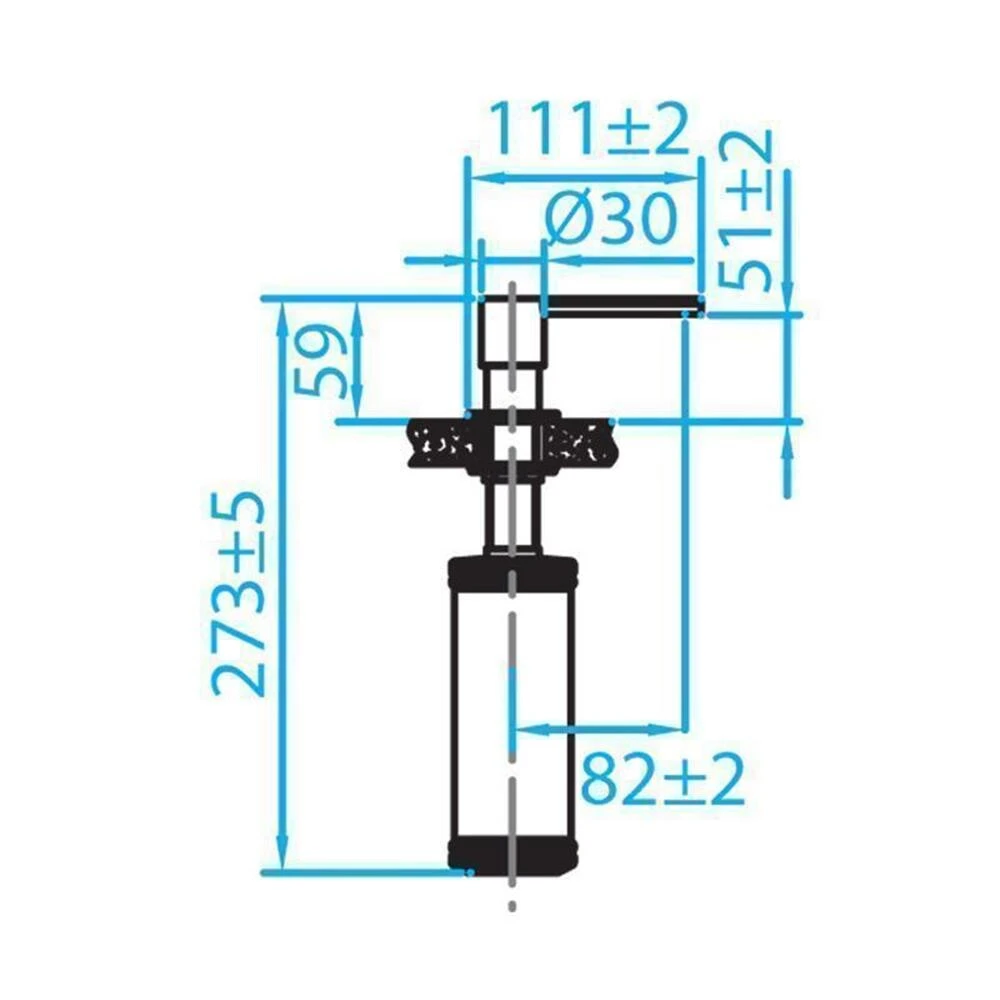 Caressi Spülmittelspender / Seifenspender Black Und White Line 2 Caressi Spülmittelspender / Seifenspender Black Und White Line – Bild 2