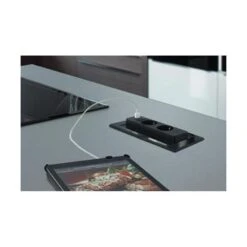 EVOline BackFlip Einbausteckdosenelement, Mit 2 Schukosteckdosen + USB-Typ-A Charger -Spulen Pro Verkauf evoline backflip einbausteckdosenelement mit 2 schukosteckdosen usb typ a charger3
