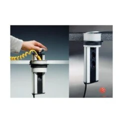 EVOline Port, Versenkbares Steckdosenelement, Mit 3 Schukosteckdosen -Spulen Pro Verkauf evoline port versenkbares steckdosenelement mit 3 schukosteckdosen4