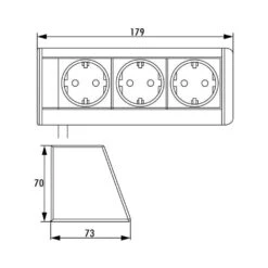 EVOline R-Dock, Steckdosenelement, Mit 3 Schuko-Steckdosen -Spulen Pro Verkauf evoline r dock steckdosenelement mit 3 schuko steckdosen4
