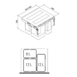 Franke Einbau-Abfallsammler Sorter Garbo 50-3 -Spulen Pro Verkauf franke einbau abfallsammler sorter garbo 50 33