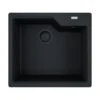 Franke Einbaubecken Urban UBG 610-56 Fragranit Black Matt - Black Collection, Drehknopfventil