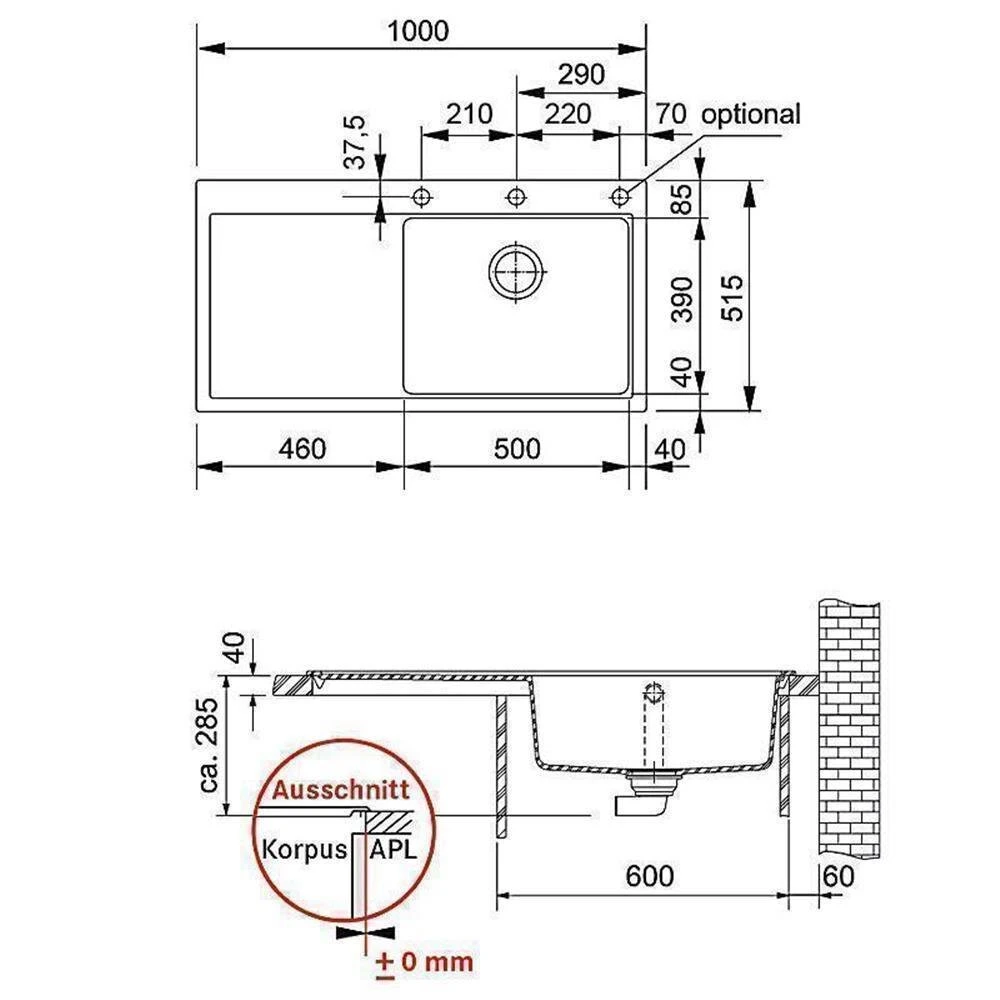 Franke Einbauspüle Mythos MTG 611 Fragranit+ 3 Franke Einbauspüle Mythos MTG 611 Fragranit+ – Bild 3