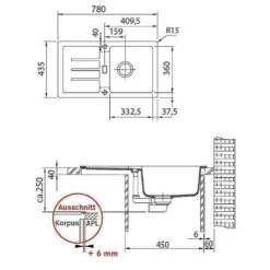 Franke Einbauspüle Strata STG 614-78 Fragranit+ -Spulen Pro Verkauf franke einbauspuele strata stg 614 78 fragranit 3