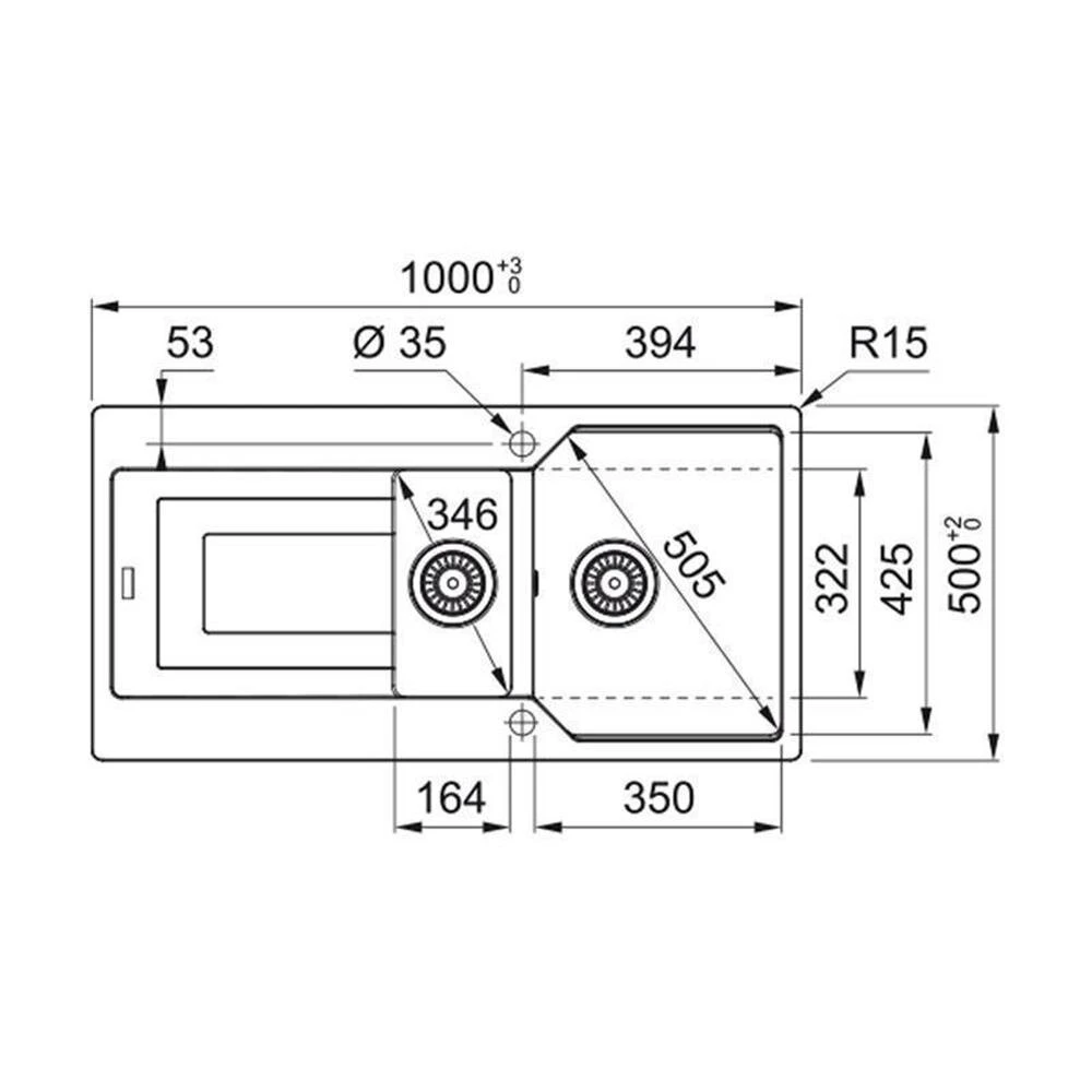 Franke Einbauspüle Urban UBG 651-100 Fragranit Black Matt - Black Collection 2 Franke Einbauspüle Urban UBG 651-100 Fragranit Black Matt - Black Collection – Bild 2