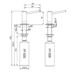 Franke Spülmittelspender Novita 5 Franke Spülmittelspender Novita -Spulen Pro Verkauf franke spuelmittelspender novita3