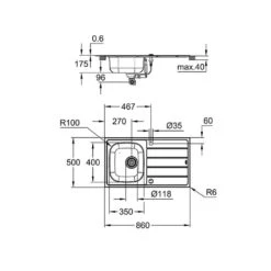 Grohe Einbauspüle K200 45-S 86/50 1.0 Rev, Edelstahl -Spulen Pro Verkauf grohe einbauspuele k200 45 s 86 50 10 rev edelstahl3
