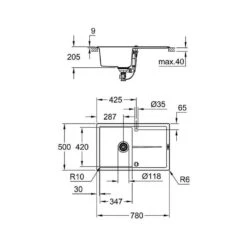 Grohe Einbauspüle K400 50-C 78/50 1.0 Rev -Spulen Pro Verkauf grohe einbauspuele k400 50 c 78 50 10 rev3