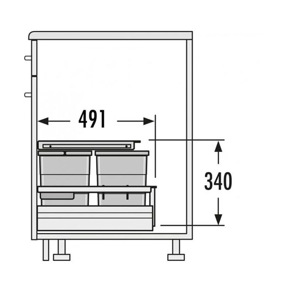 Hailo Abfallsammler 3620911 Separato K 900 18/18/8/8/D/KS Kunststoff-Deckel 2 Hailo Abfallsammler 3620911 Separato K 900 18/18/8/8/D/KS Kunststoff-Deckel – Bild 2