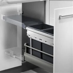 Hailo Abfallsammler 3663101 Tandem 15/15 Dunkelgrau