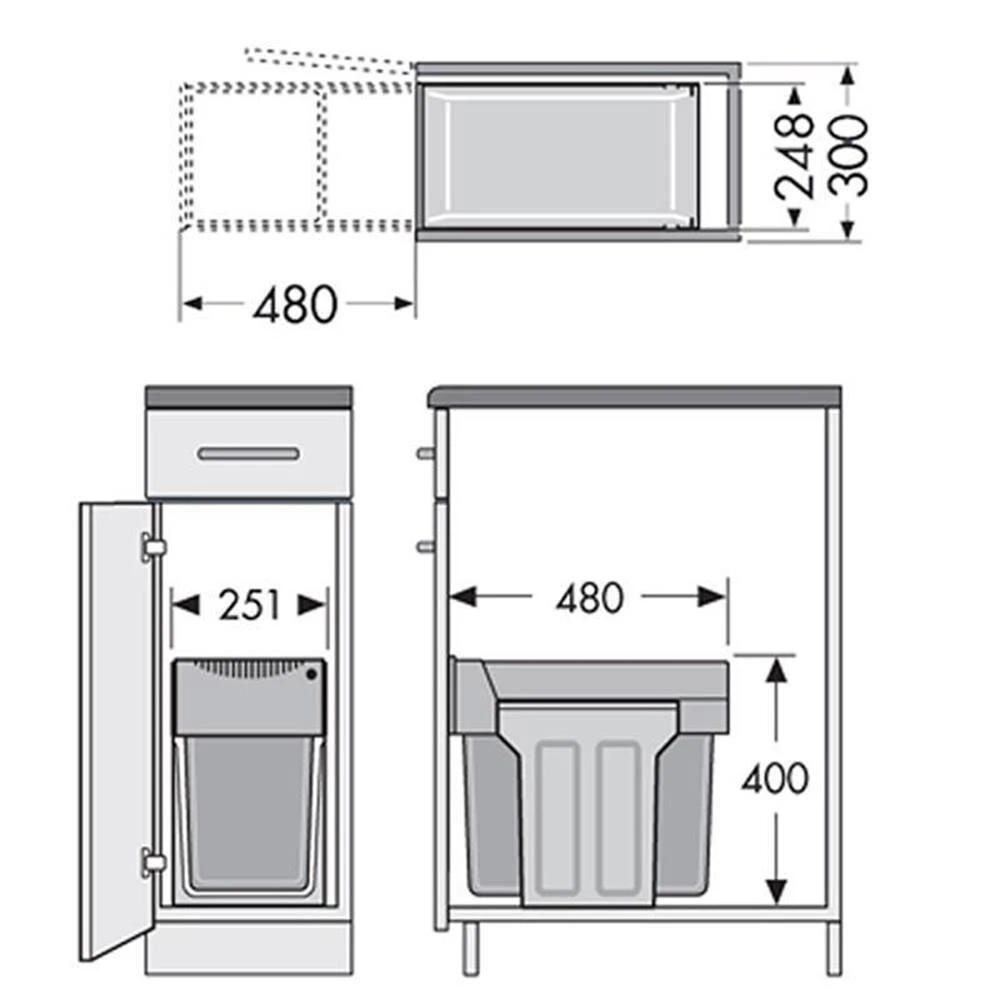 Hailo Abfallsammler 3666191 Terzett 15/7/7 Dunkelgrau 2 Hailo Abfallsammler 3666191 Terzett 15/7/7 Dunkelgrau – Bild 2
