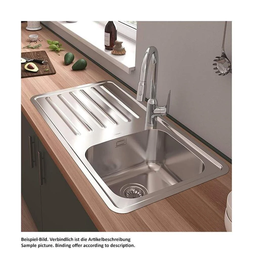 Hansgrohe Einbauspüle 340/400 S4111-F340 | Edelstahl 2 Hansgrohe Einbauspüle 340/400 S4111-F340 | Edelstahl – Bild 2