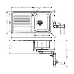 Hansgrohe Einbauspüle 340/400 S4111-F340 | Edelstahl 6 Hansgrohe Einbauspüle 340/400 S4111-F340 | Edelstahl -Spulen Pro Verkauf hansgrohe einbauspuele 340 400 s4111 f340 edelstahl3