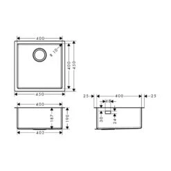 Hansgrohe Einbauspüle 400 S719-U400 | Edelstahl 6 Hansgrohe Einbauspüle 400 S719-U400 | Edelstahl -Spulen Pro Verkauf hansgrohe einbauspuele 400 s719 u400 edelstahl3