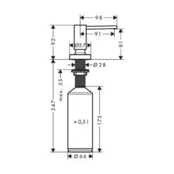 Hansgrohe Spülmittelspender A51 -Spulen Pro Verkauf hansgrohe spuelmittelspender a513