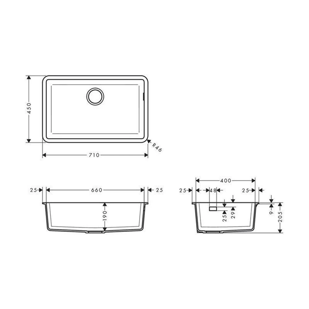 Hansgrohe Unterbauspüle 660 S510-U660 3 Hansgrohe Unterbauspüle 660 S510-U660 – Bild 3