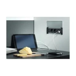 Naber Kapsa-USB, Steckdosenelement, Mit Französischen Steckdosen, Edelstahlfarbig -Spulen Pro Verkauf kapsa usb steckdosenelement mit franzoesischen steckdosen edelstahlfarbig3